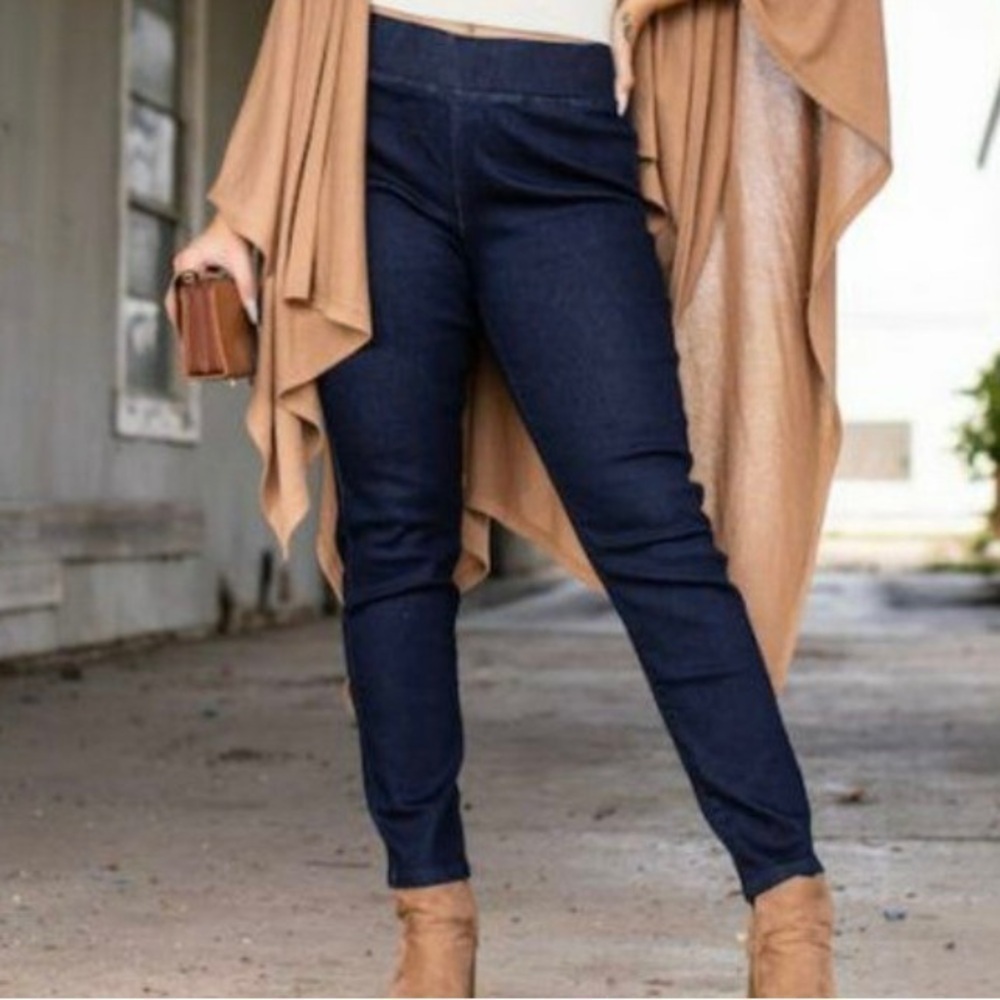 Lucky & Blessed Dark Wash High Waisted Jeggings Size S
